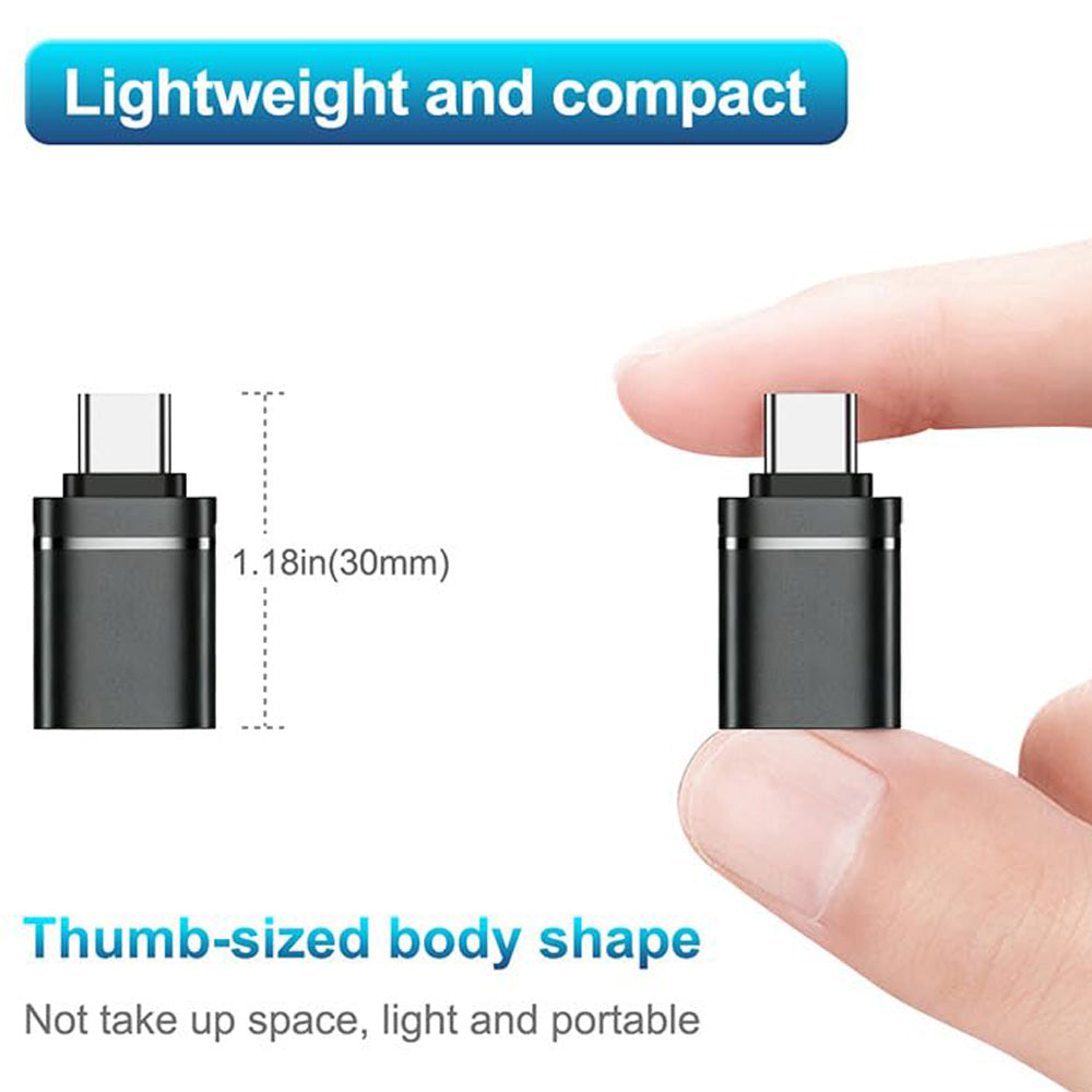 USB C to USB 3.0 Adapter Type C Male to USB A Female OTG Converter 5Gbps Aluminum Mini Plug for MacBook iPad Tablet Phone Flash Drive