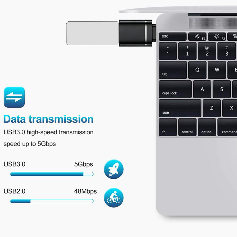 USB C to USB 3.0 Adapter Type C Male to USB A Female OTG Converter 5Gbps Aluminum Mini Plug for MacBook iPad Tablet Phone Flash Drive