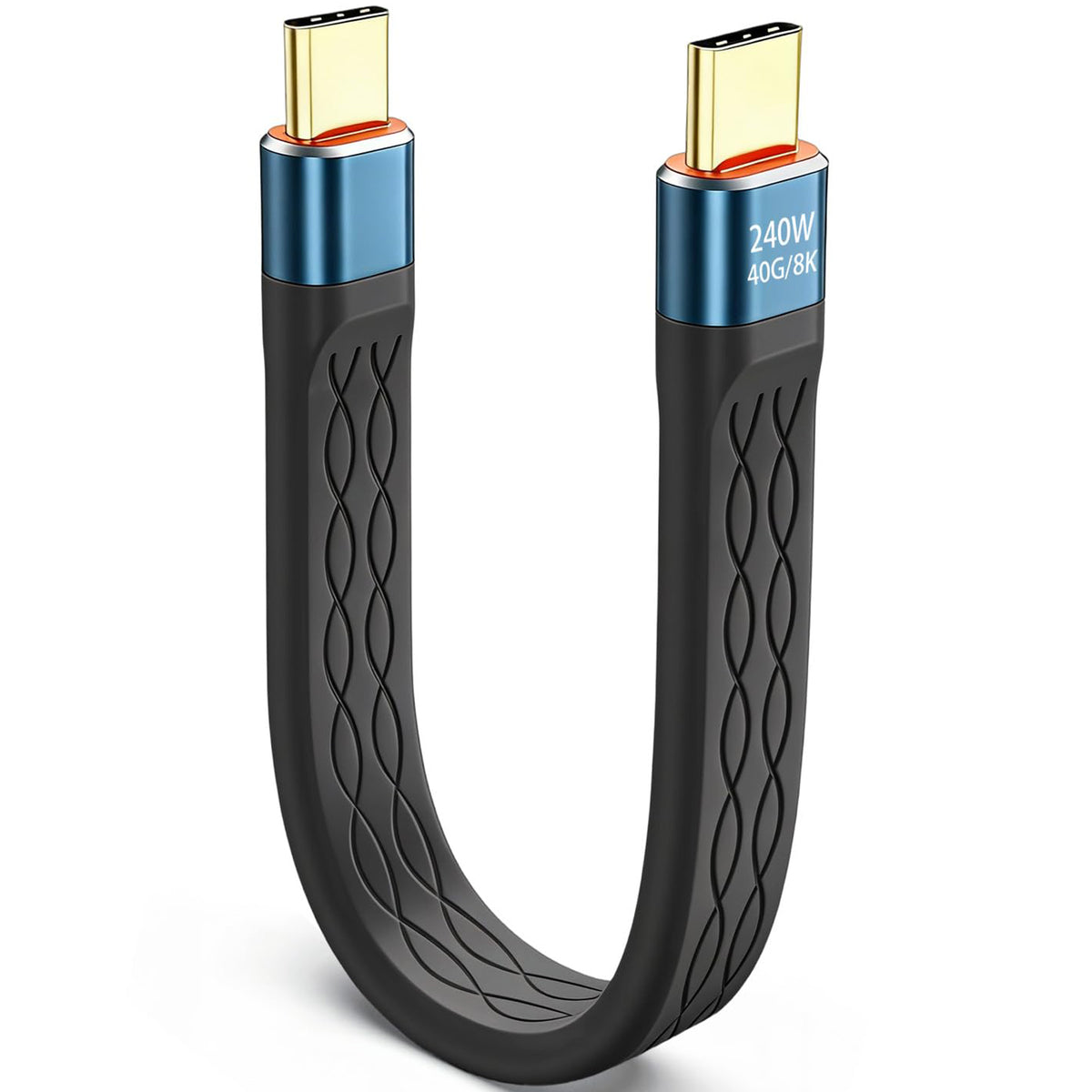 USB4 Thunderbolt 4 USB C Cable 240W PD 40Gbps 8K 60Hz 5.3 Inch Short Cord E Marker for MacBook Pro iPhone 16 15 Galaxy S24 Steam Deck