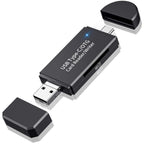 USB C Micro USB SD Card Reader 3 in 1 USB 2.0 Memory Adapter Dual Slot for SD TF MicroSD OTG for Android Phone Tablet PC Laptop Not for iPhone iPad