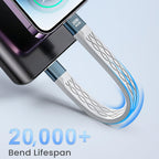 USB4 Thunderbolt 4 USB C Cable 240W PD 40Gbps 8K 60Hz 5.3 Inch Short Cord E Marker for MacBook Pro iPhone 16 15 Galaxy S24 Steam Deck