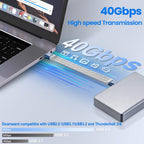 USB4 Thunderbolt 4 USB C Cable 240W PD 40Gbps 8K 60Hz 5.3 Inch Short Cord E Marker for MacBook Pro iPhone 16 15 Galaxy S24 Steam Deck