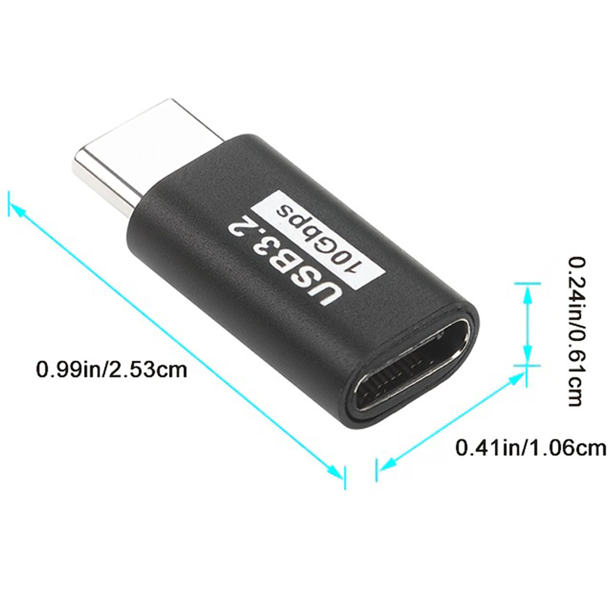 USB C Male to Female Adapter 10Gbps USB 3.2 Extender Type C Port Saver 5A 30V Fast Charging 4K Video for Laptop PC Phone Tablet TV Gamepad SSD Hub