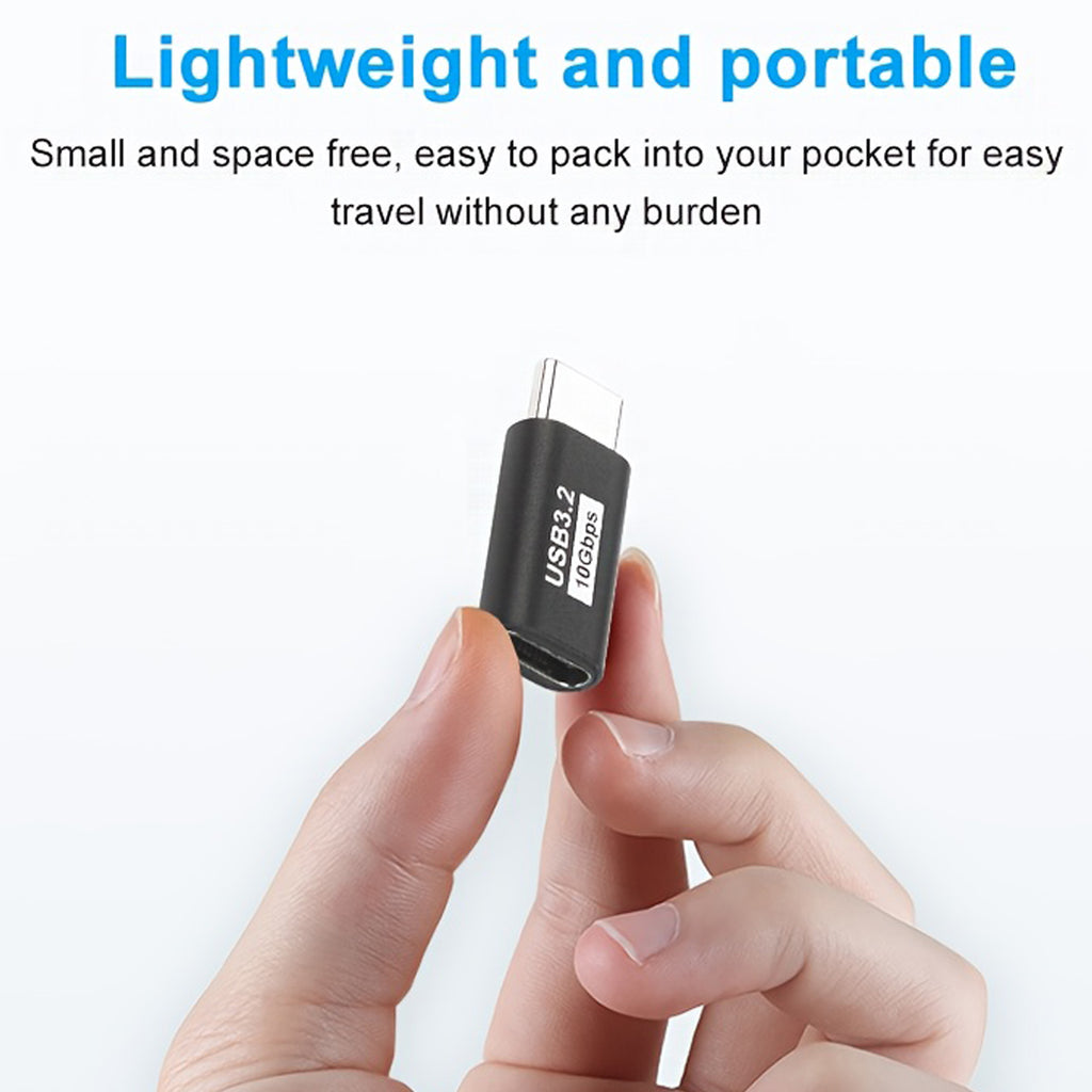 USB C Male to Female Adapter 10Gbps USB 3.2 Extender Type C Port Saver 5A 30V Fast Charging 4K Video for Laptop PC Phone Tablet TV Gamepad SSD Hub