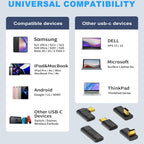 USB4 USB C Right Angle Adapter 240W PD 40Gbps 8K 60Hz 90 Degree Vertical Side Bend 180 U Shape Type C Extender for Thunderbolt 4 Steam Deck ROG Ally MacBook Pro