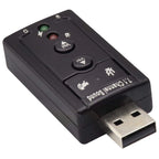 USB External Sound Card Audio Adapter Virtual 7.1 Channel USB to 3.5mm Headphone Mic Jack with Volume Control Mute Buttons for PC Mac Laptop Desktop
