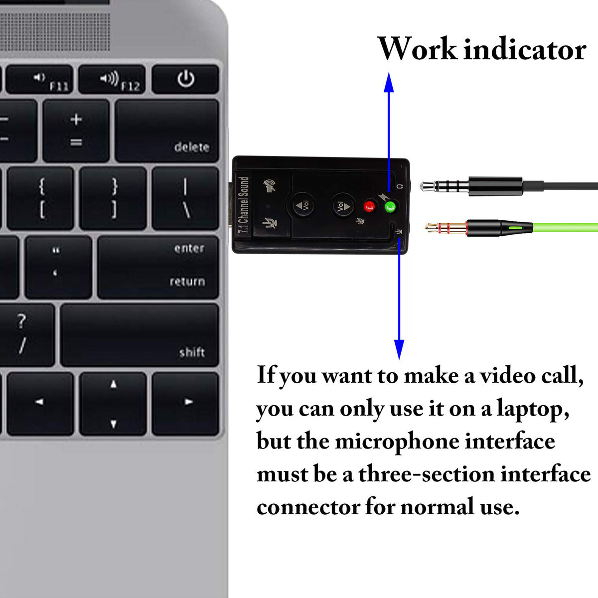 USB External Sound Card Audio Adapter Virtual 7.1 Channel USB to 3.5mm Headphone Mic Jack with Volume Control Mute Buttons for PC Mac Laptop Desktop