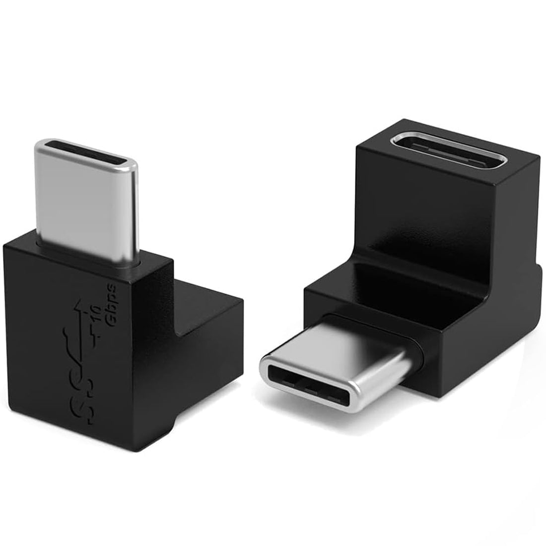 USB C Full Function Adapter 10Gbps 5V 3.3A Charging Data Audio Video Male Female Straight 90 Degree Converter for Phone Tablet Laptop
