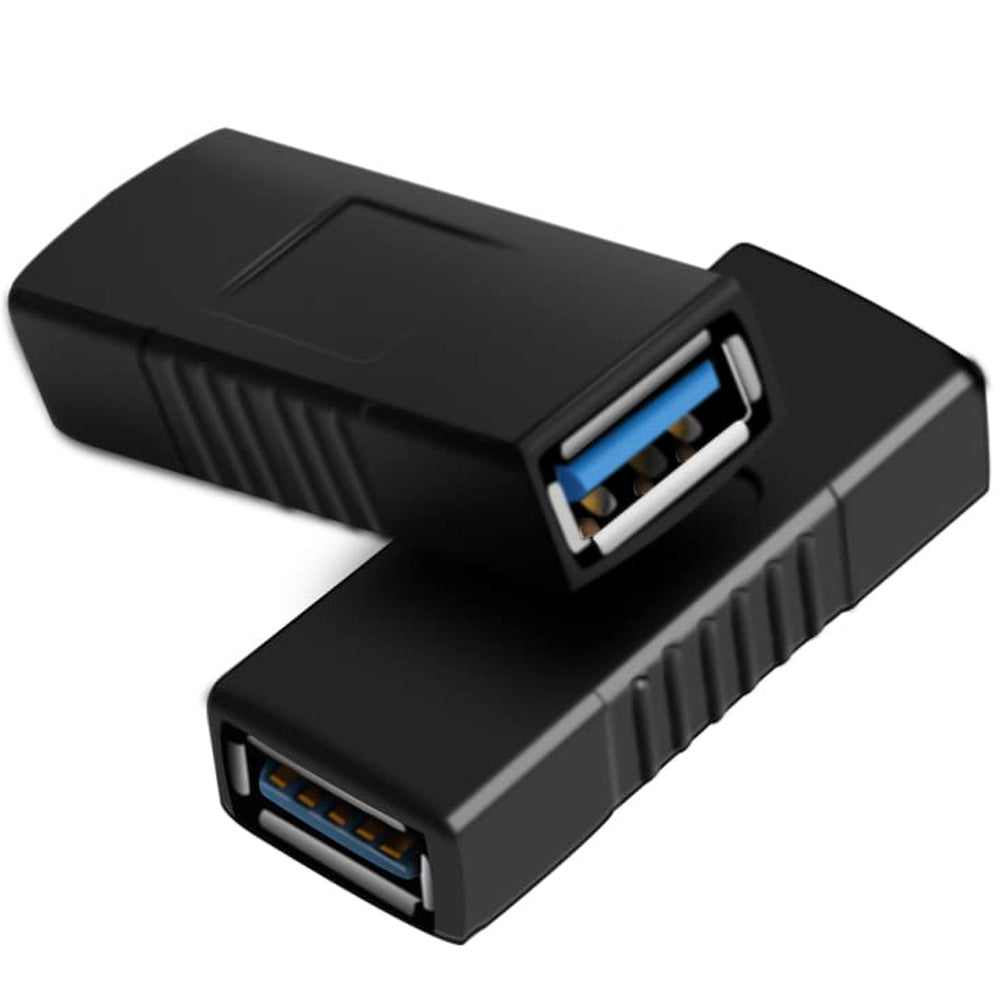 USB 3.0 Female to Female Coupler Adapter USB A to USB A Extension Connector 5Gbps for Hard Drive Flash Drive Keyboard Mouse Cable Extension