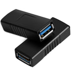 USB 3.0 Female to Female Coupler Adapter USB A to USB A Extension Connector 5Gbps for Hard Drive Flash Drive Keyboard Mouse Cable Extension