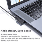 USB 3.0 Adapter 90 Degree Male to Female Left Angle Right Angle 5Gbps SuperSpeed USB A Connector for PC Laptop Hard Drive Flash Drive Black Blue