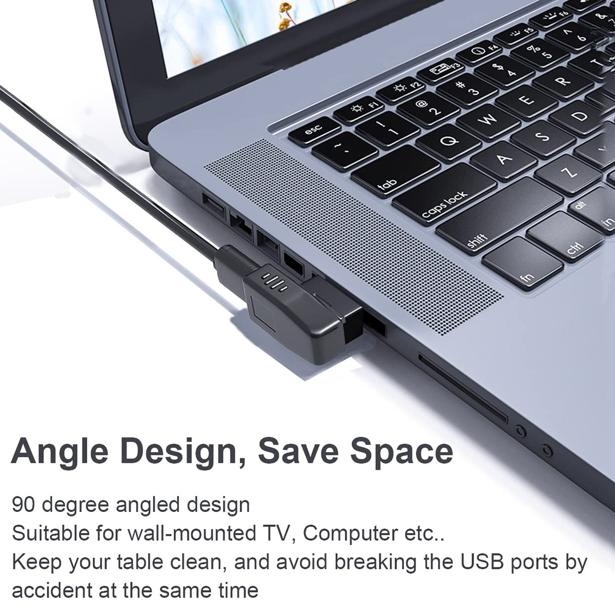USB 3.0 Adapter 90 Degree Male to Female Left Angle Right Angle 5Gbps SuperSpeed USB A Connector for PC Laptop Hard Drive Flash Drive Black Blue
