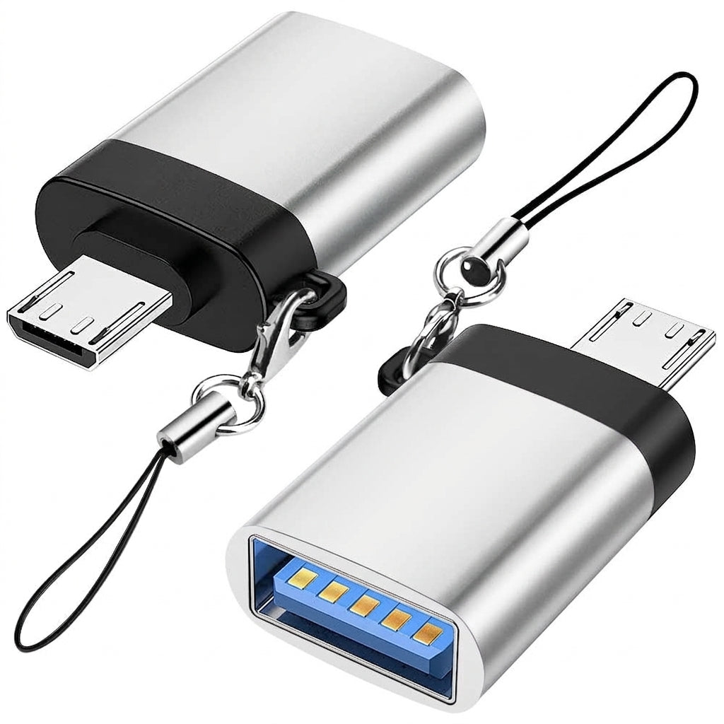 Micro USB Male to USB 3.0 Female OTG Adapter Converter with Lanyard for Flash Drive Keyboard Mouse Tablet