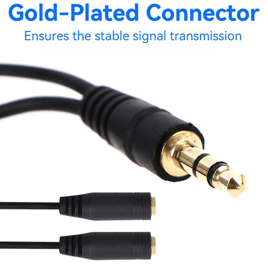 3.5mm Headphone Audio Y Splitter Cable 1 Male to 2 Female with Dual Volume Controls 3 Pole TRS Stereo Aux Jack Adapter for Earphones Speakers iPod PC