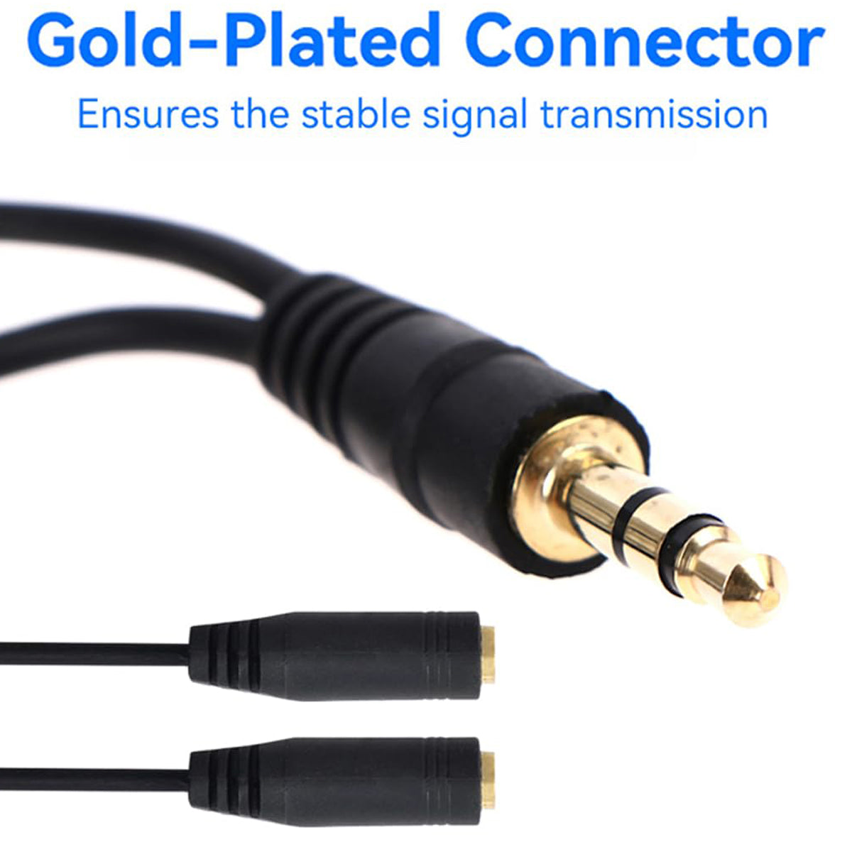 3.5mm Headphone Audio Y Splitter Cable 1 Male to 2 Female with Dual Volume Controls 3 Pole TRS Stereo Aux Jack Adapter for Earphones Speakers iPod PC